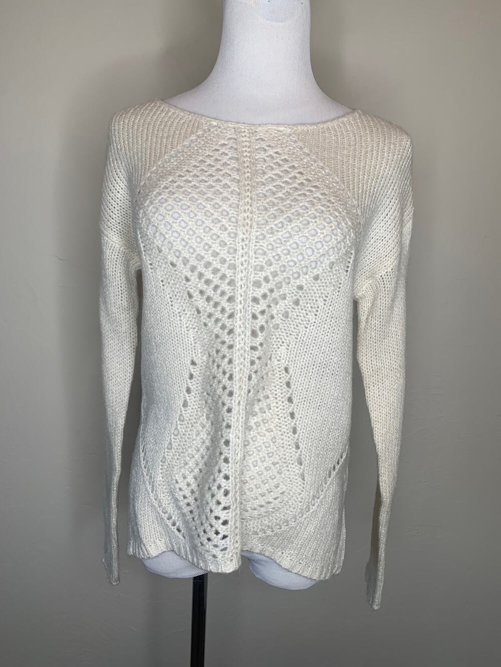 Delia's Soft Cream Sweater Sz Small Casual Preppy Y2k
